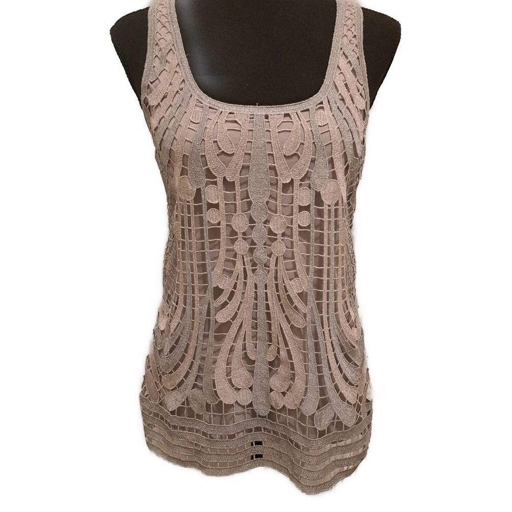 Express Silver Art Deco Style Tank Top Size S